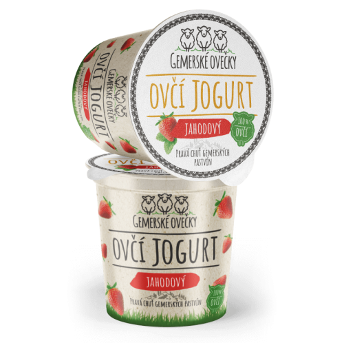 100 % Ovčí jogurt s príchuťou jahody