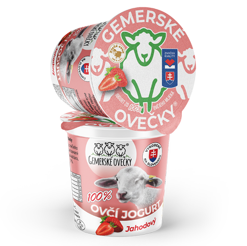100 % Ovčí jogurt s príchuťou jahody